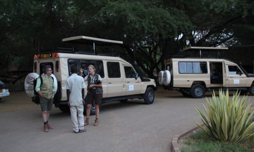 Getting ready for a morning game run, Samburu